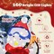 Multi-Color Metal Fabric 3-Piece Lighted Penguin Family Holiday Decor